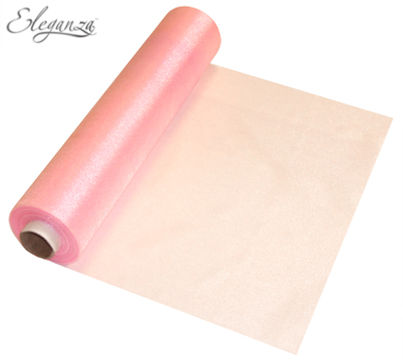 Eleganza Soft Sheer Organza 29cm x 25m Soft Pink - Organza / Fabric